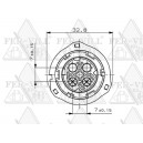 Kábel csatlakozóház, 2,5mm, 2 pólusú, kerek Kábel csatlakozóház, 2,5mm, 2 pólusú, kerek-2