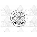 Csatlakozóház, 4 pólusú, 0.5-1.0mm2, fekete Csatlakozóház, 4 pólusú, 0.5-1.0mm2, fekete-1