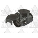 Utánfutó csatlakozó átalakító, 12V, 13>7 pólusra, L:81mm Utánfutó csatlakozó átalakító, 12V, 13>7 pólusra, L:81mm-0