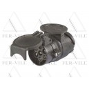 Utánfutó csatlakozó átalakító, 12V, 13>7 pólusra, L:81mm Utánfutó csatlakozó átalakító, 12V, 13>7 pólusra, L:81mm-1
