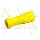 Végig szigetelt kábelvég, PVC, 6.4x0.8mm, 2.5-6.0mm2(sárga), anyasaru-1