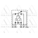 Mini relé, 12V/25A, 5 láb, diódával-2