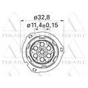Csatlakozóház, 7 pólusú, kör, D:32,8mm Csatlakozóház, 7 pólusú, kör, D:32,8mm-1