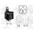 Általános relé, 12V/40A, 5 láb, fordított relé-0