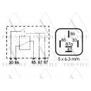 Általános relé, 12V/40A, 5 láb, fordított relé-3