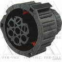 5 pól kerek csatlakozó ház -0