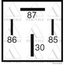 12V 70A 4 lábú relé-1