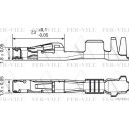 Szigeteletlen anya saru 1,8mm 0,5-0,75mm2-1